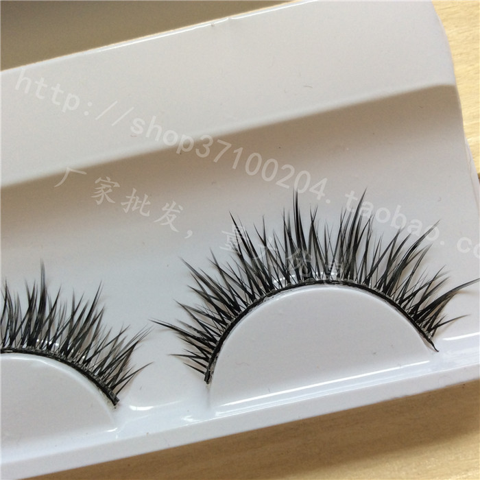 15 cặp lông mi giả 010 # dày lộn xộn ảnh sân khấu hiệu ứng 3D - Lông mi giả kích mí lưới cuộn
