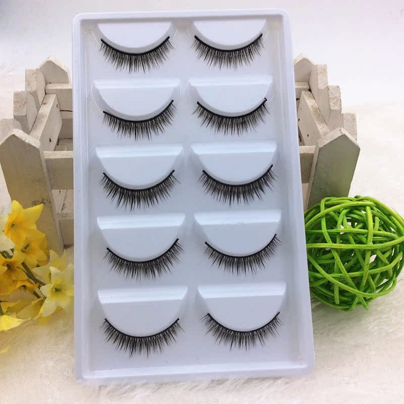 Lông mi giả 806 được thiết lập để gửi keo mô hình siêu nhiên Suyan người mới bắt đầu mô phỏng lông mi ngắn màu đỏ - Lông mi giả gel kích mí mắt