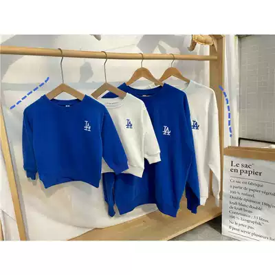 Korean children's clothing 2020 autumn and winter new boys and girls alphabet round neck long sleeve thick cotton T baby all-match top T-shirt