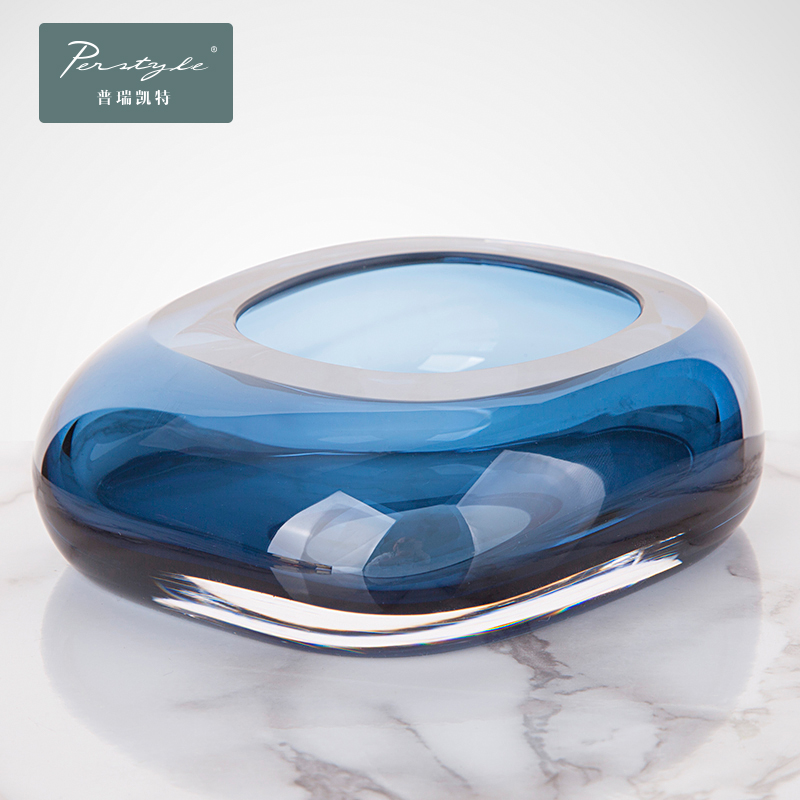 Crystal charm Rat standard ashtray Fashion personality gift Nordic ashtray ornaments Household Crystal glass ashtray