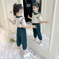 Летняя одежда, детский летний комплект, популярно в интернете, подходит для подростков, коллекция 2021, в западном стиле, детская одежда