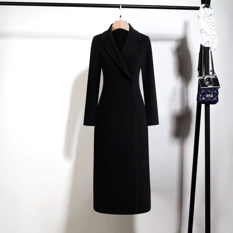 26 Autumn/Winter New Double-Sided Cashmere Coat for Women, Mid-Length, Slim-Fit, Petite, Waist-Cinching Woolen Overcoat 26 Autumn/Winter New Double-Sided Cashmere Coat for Women, Mid-Length, Slim-Fit, Petite, Waist-Cinching Woolen Overcoat