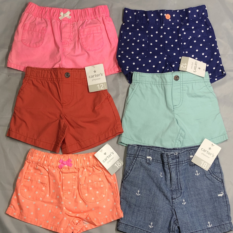 Original American Carter's Children's Clothing Summer Shorts for Boys and Girls, Home Wear Casual Shorts Hot Pants
