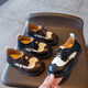 Boys' small leather shoes spring and autumn children's black single shoes British style boys' performance shoes soft bottom girls' performance shoes