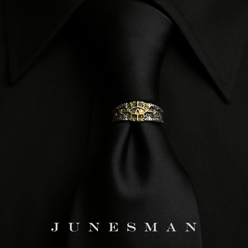 Aztec! June Men's Premium Business Formal Tie Clip Gold Plated Tie Clip Men's Ring Clip Aztec! June Men's Premium Business Formal Tie Clip Gold Plated Tie Clip Men's Ring Clip