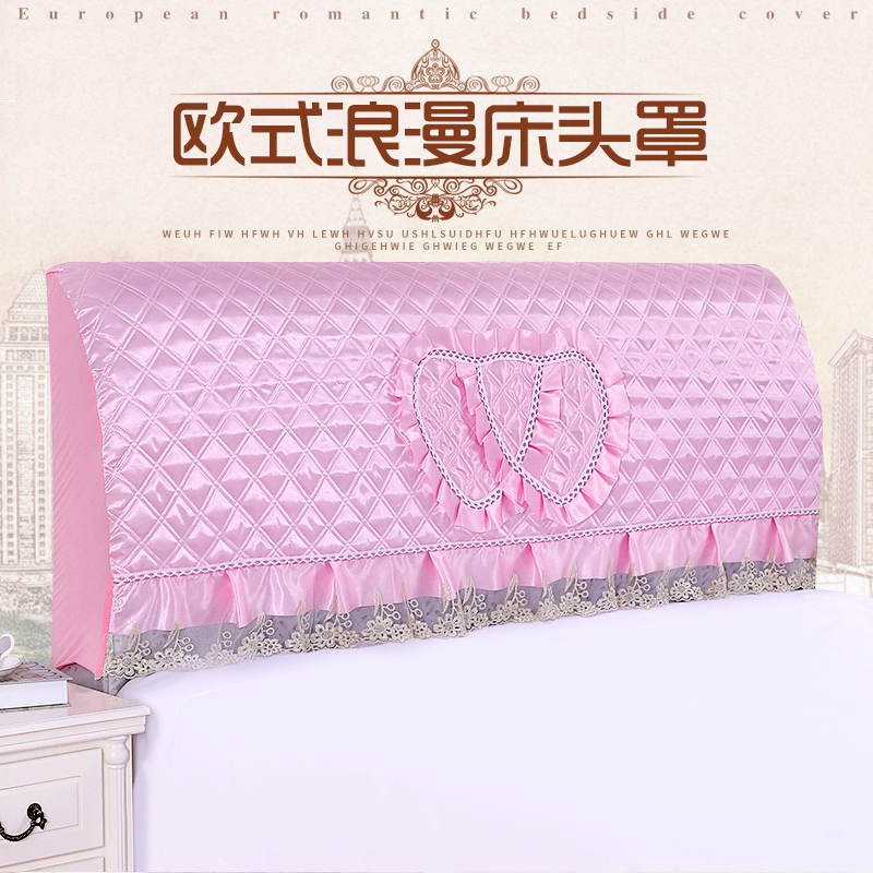 Bed head cover dust cover 1 5m bed 1 8m bed simple clamp cotton removal soft bag European solid wood protective cover