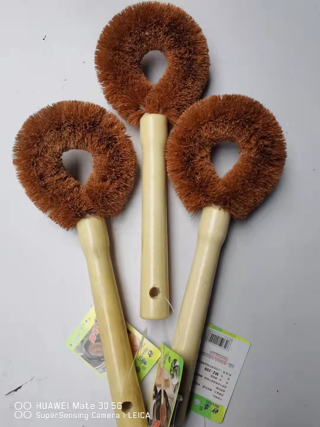 Natural Coconut Palm Domestic Wash Pan Brush Bowl Brushed Dishwashing Brush With No Oil Wash Pan Brush Kitchen long handle Clean dishwashing with brush