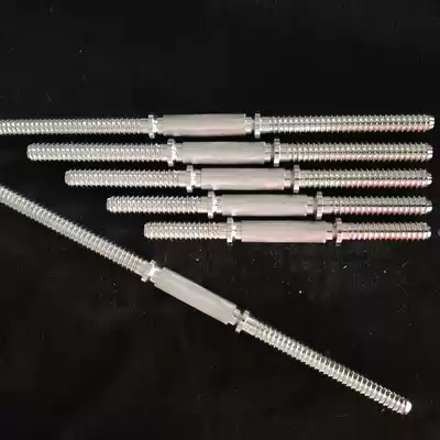 Pure steel dumbbell Rod small hole Universal Integrated Household dumbbell Rod threaded dumbbell Rod 25mm28mm thick characteristics