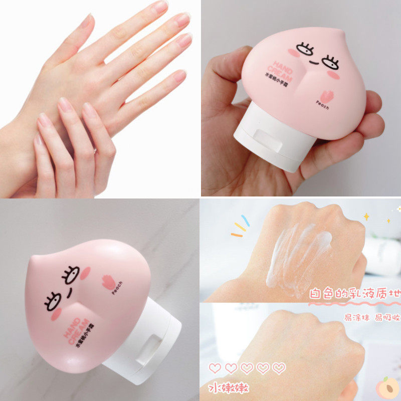 Fart Peach Jun Peach Hand Cream Cute Girl Portable Autumn and Winter Non-greasy Moisturizing Moisturizing Moisturizing Small Portable