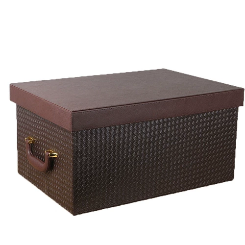 Большая кожаная коробка для хранения хранилища содержит автомобиль автомобиля автомобиля для покрытия для коробки для коробки.