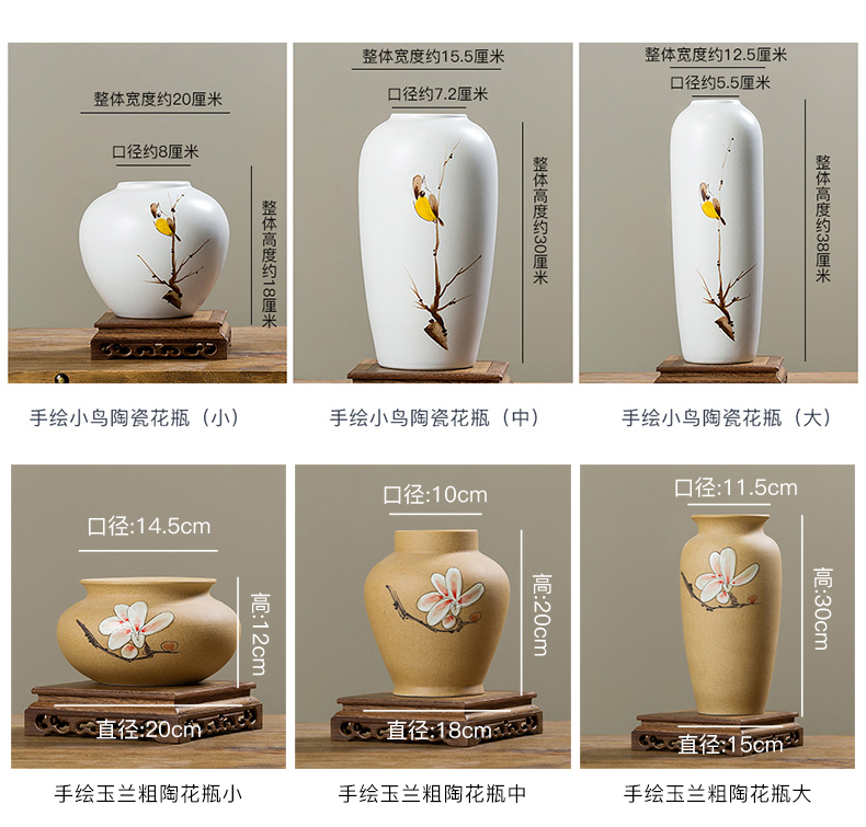 Creative living room white ceramic vase decoration decoration pay-per-tweet bird furnishing articles study China flower art suits for