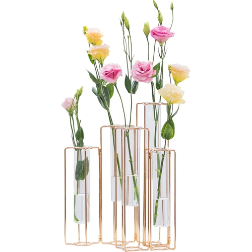 Креативный прозрачный стеклянный декор в форме цветка для гостиной, простой и элегантный дизайн, легкий роскошный стиль, маленькая вазочка