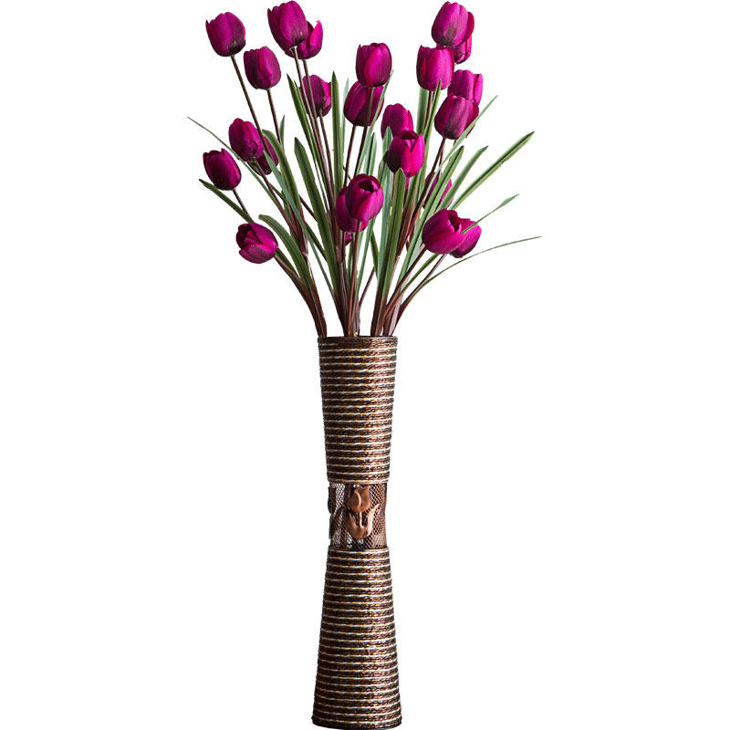 Artificial Flowers Simulation Flower Vase Floor Living Room Furnishings