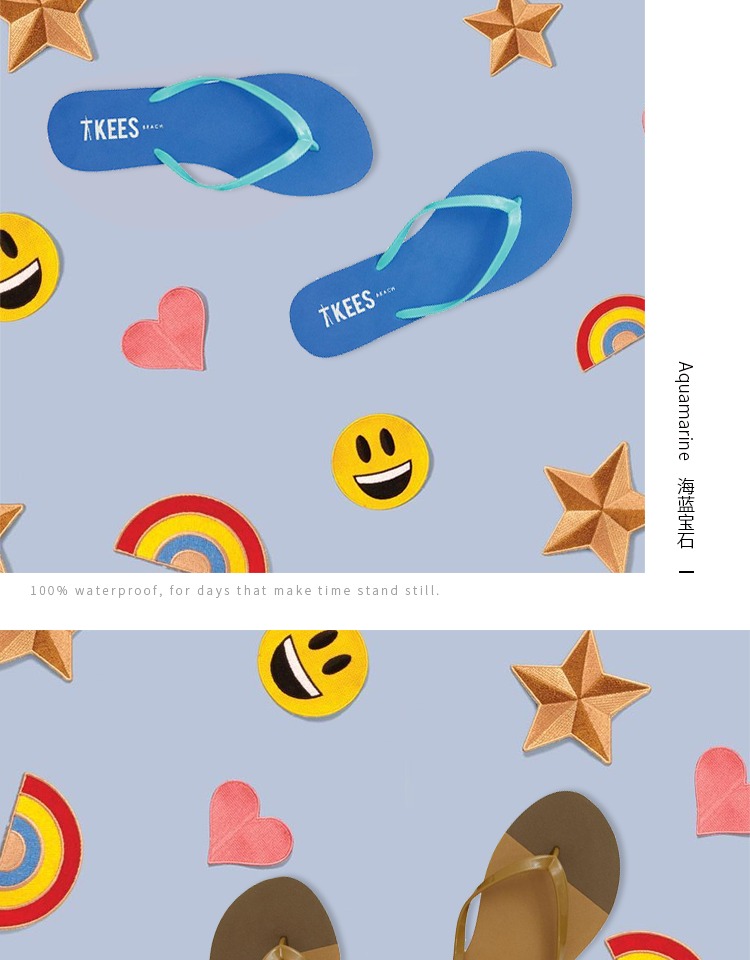RESHAPE / Remodeling Tkees Bà Flip Flops Fashion Folding Beach Shoes Giày không trơn trượt Dép đi biển dép champion