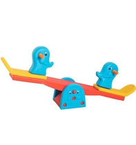 Kindergarten seesaw thickened double wooden horse indoor and outdoor plastic rocking horse childrens seesaw toy