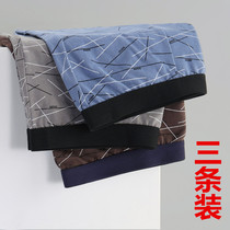 Three-pack underwear mens boxer Xinjiang cotton stripes loose size mens four corner shorts breathable sexy bottoms