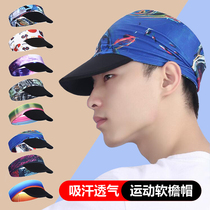 Foldable hairband hat Outdoor sports empty top hat Marathon running sun hat Quick-drying sweat-absorbing mens and womens sports hat