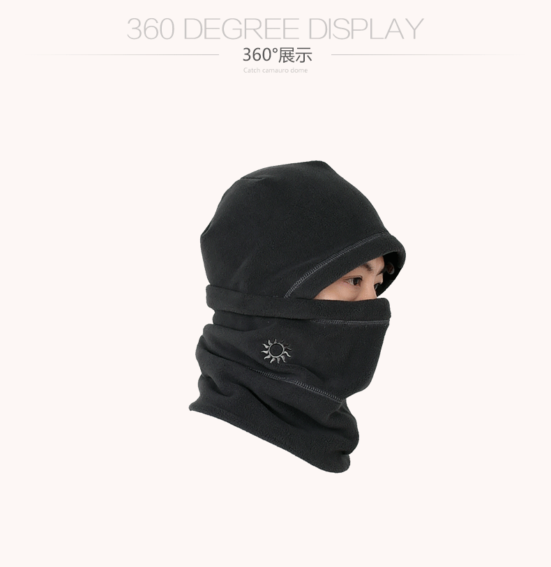 Lông cừu mũ nam ngoài trời mùa đông mặt nạ mui xe nữ dày ấm windproof cs masked cap bib trượt tuyết cap khăn đi phượt ninja