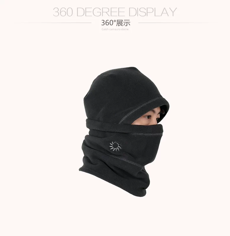 Lông cừu mũ nam ngoài trời mùa đông mặt nạ mui xe nữ dày ấm windproof cs masked cap bib trượt tuyết cap khăn cổ phượt