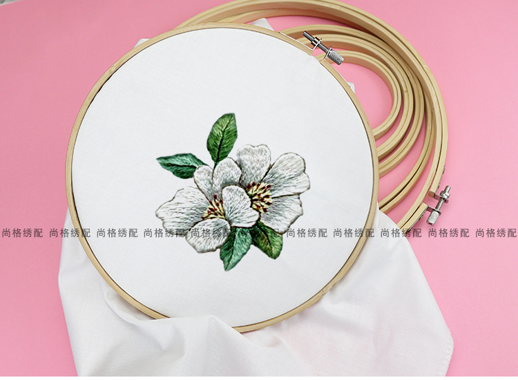 vòng tròn tay thêu căng tre tre diy thêu thêu khung khâu thêu khung thêu thêu hoop nhẫn tre tự nhiên - Công cụ & phụ kiện Cross-stitch tranh thêu chữ thập mã đáo thành công