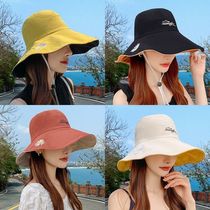 Double-sided small Daisy fishermans hat female summer Japanese cover Korean tide Joker shade sun protection hat