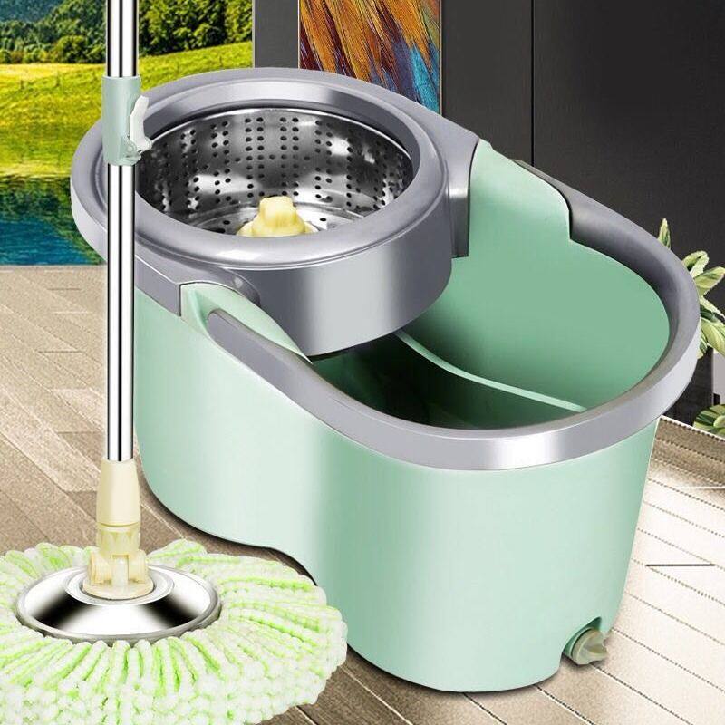 Thickened mop Rotating mop bucket Lazy good god drag dry hand-washing mop mop pier cloth mop bucket Household