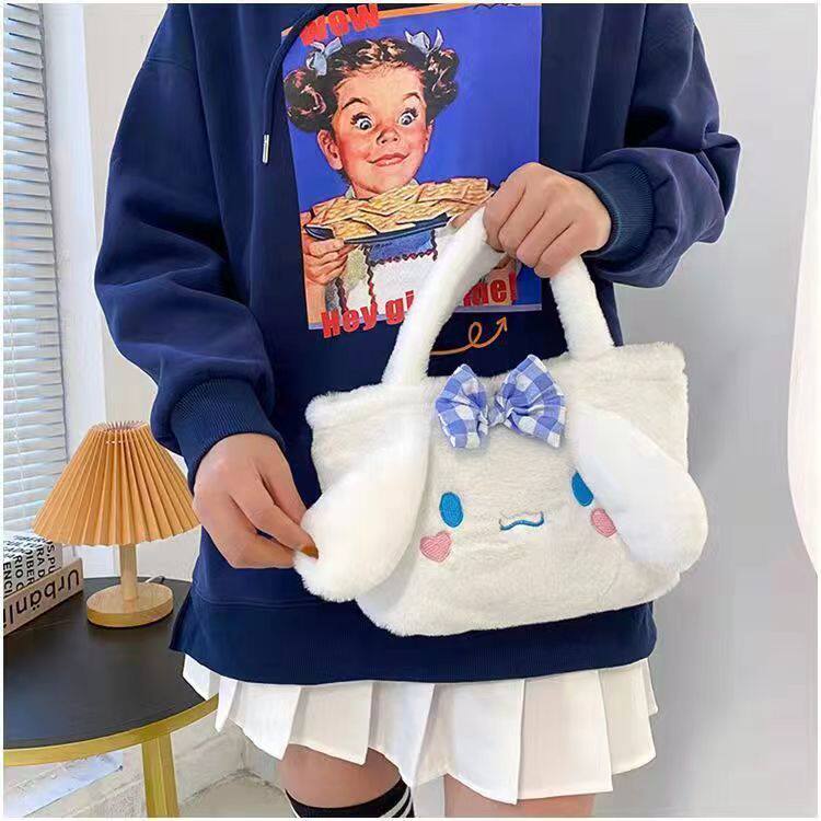 Мультяшный портативный ланч-бокс с бантиком, сумка-органайзер, небольшая сумка                       