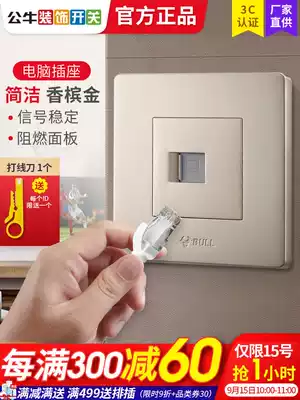 Bull network route socket panel computer network interface concealed wall home home 86 type network interface fiber optic plug network plug