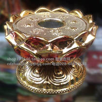 The base of the hand-cranked prayer wheel the base of the prayer wheel the base of the eight auspicious copper gilt the quality is very good and very practical