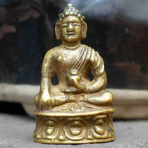Qing Dynasty Tibetan Antique Buddhist Buddha Buddhist Buddha Wearing Auspicious Fortune Wisdom Collectible A01