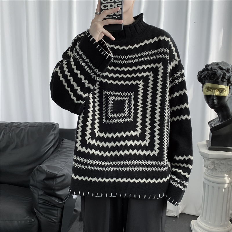 Plus-Size Men's Sweater Trendy for Big Guys Autumn and Winter Loose Casual Round Neck Knitwear Jacket Couple Outfit High-End Knitwear Plus-Size Men's Sweater Trendy for Big Guys Autumn and Winter Loose Casual Round Neck Knitwear Jacket Couple Outfit High-End Knitwear