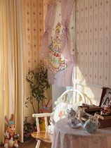 American pure paper pastoral background wall wallpaper pink rose vertical stripe girl room wedding room bedroom wall skirt wallpaper