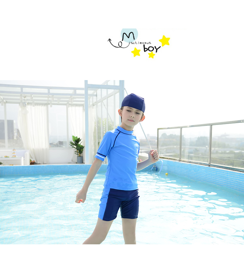 Đồ bơi cho trẻ em trai Chia bé trai lớn Cậu bé hoạt hình Áo tắm Học sinh dễ thương Beach Spa Đồ bơi đồ bơi bé gái tay dài