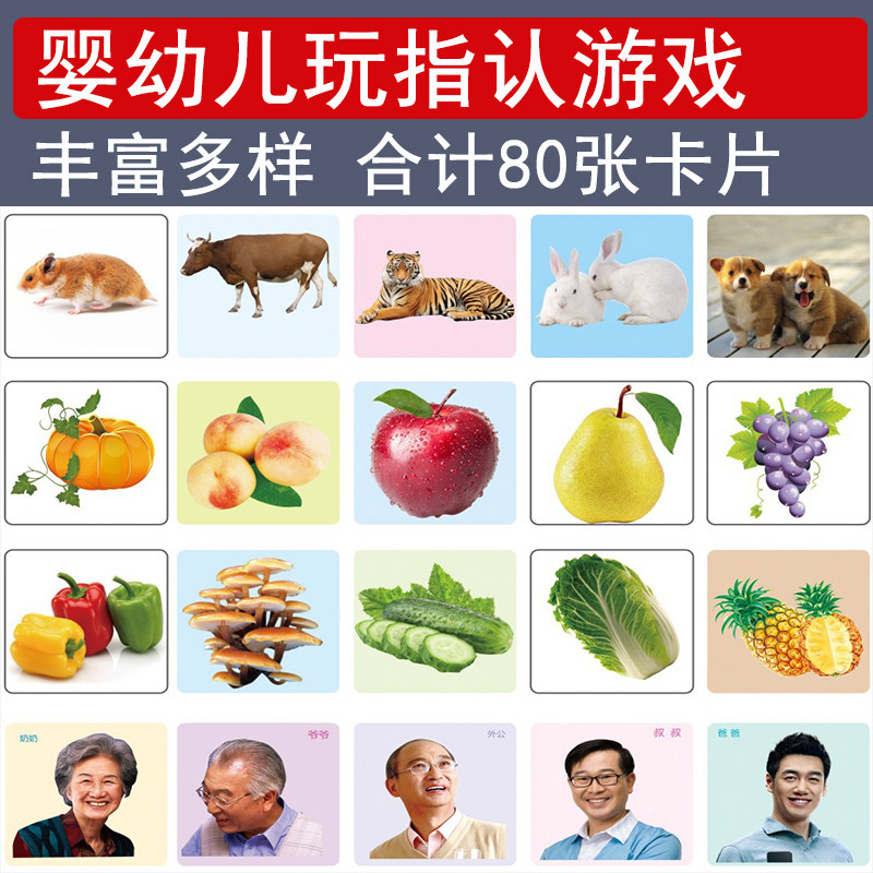 育婴员培训婴幼儿玩指认游戏日常生活用品食品自然事物家庭成员等