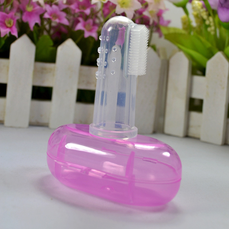 Baby tongue Tweed cleaning brush Children's fingertips Toothbrush Finger Toothbrush Fingertip Toothbrush Box