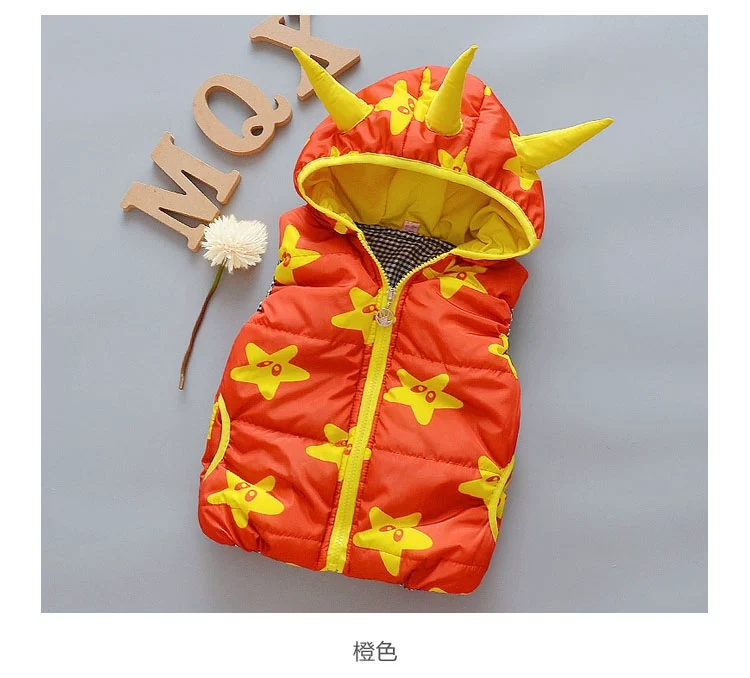 Trẻ em mùa thu và mùa đông vest trẻ em mùa xuân trẻ em trai dày vest bé vest 0-1-2-3-4 tuổi quần áo trẻ con