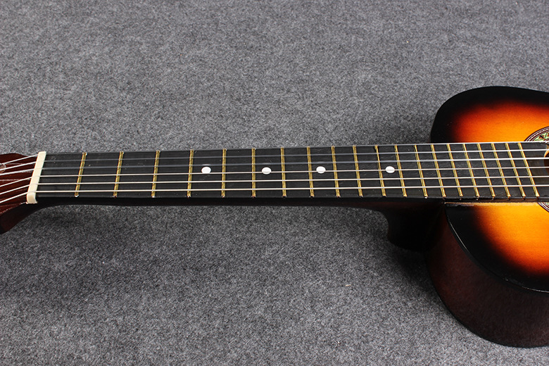30 inch tròn cổ điển guitar trẻ em nhạc cụ người mới bắt đầu thực hành nhập guitar acoustic dây nylon jita màu hoàng hôn - Nhạc cụ phương Tây đàn guitar rosen g11