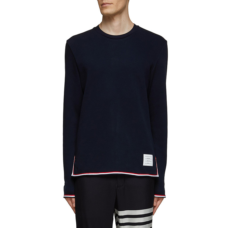 Thom Browne Tom Brown Men's Cotton Red, Blue and White Casual Long-Sleeved T-Shirt