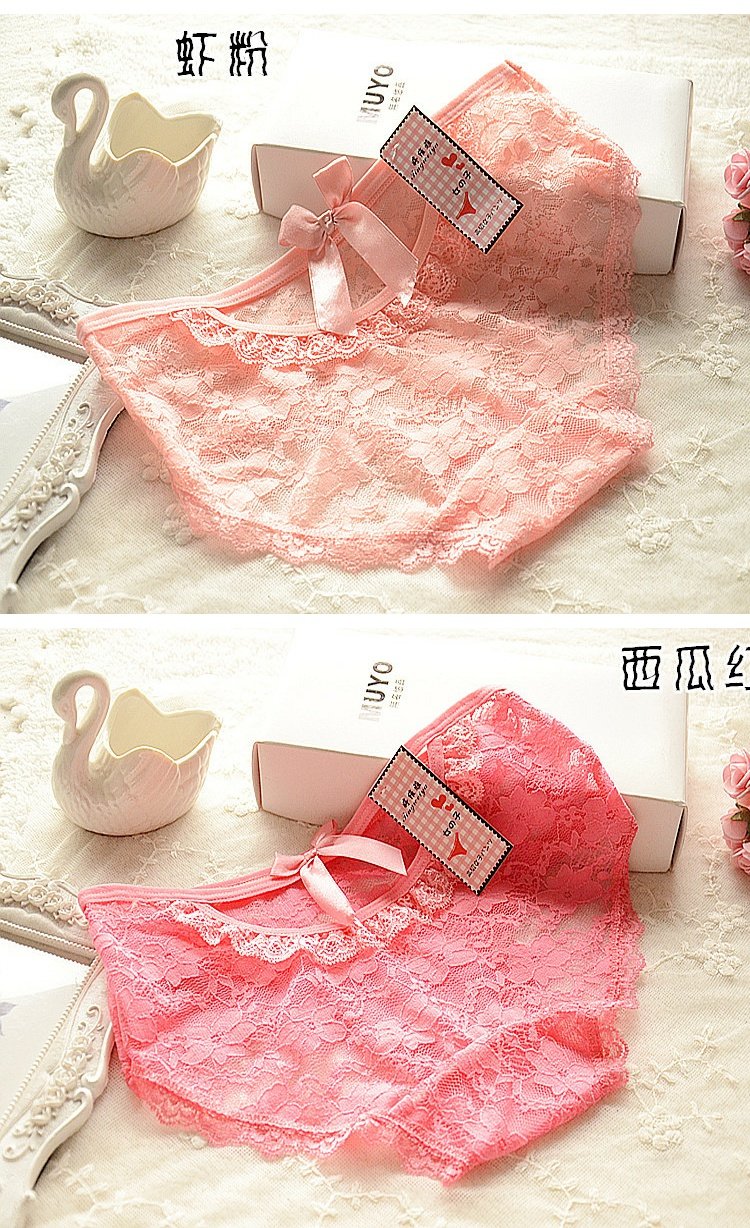Ren sinh viên rỗng cô gái gợi cảm lưới cung eo thấp tam giác dễ thương phụ nữ đồ lót đặc biệt bán buôn quần lót ren
