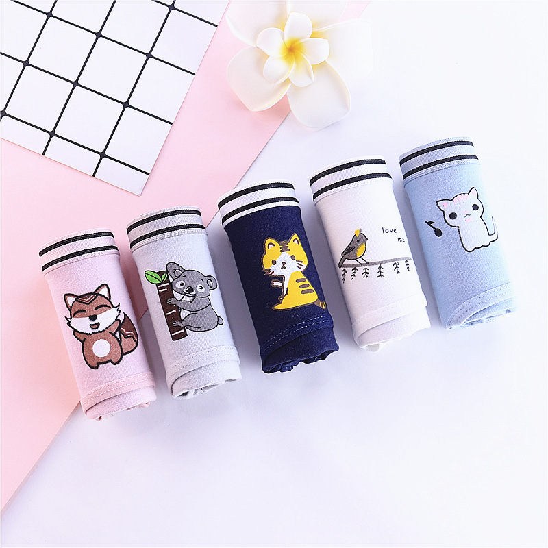 Cotton dễ thương kháng khuẩn eo thấp tóm tắt quần cotton cô gái 100% cotton tập tin đồ lót nữ bán buôn quần lót nâng mông
