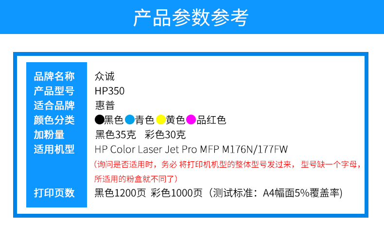 Zhongcheng Áp dụng hộp mực hpM176n HP130A CF350a Hộp mực HP M177FW hp350a - Hộp mực hộp mực 79a