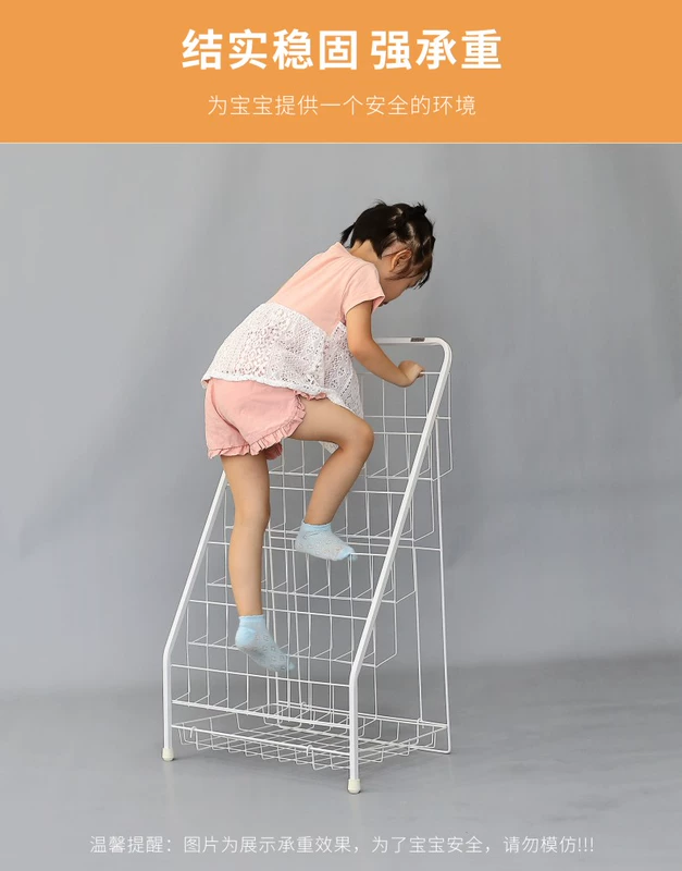 Kệ sách cho trẻ em giá sắt rèn tạp chí sơn sách kệ báo mẫu giáo sàn mẫu giáo báo giá trưng bày kệ sách bé - Kệ