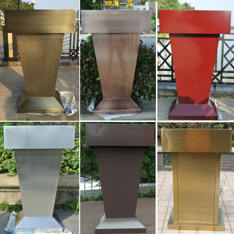 Stainless steel security guard duty station Kong desk outdoor indoor class Former talk desk activity speaking desk coach on duty desk-Taobao