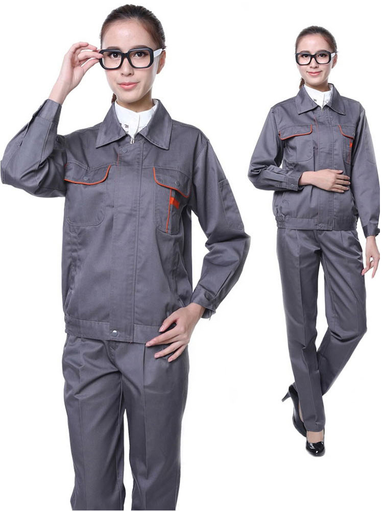 Mei Annu mùa thu mới áo dài tay phù hợp với nam giới và phụ nữ Hải quân nhà máy màu xám xanh xưởng bảo hiểm kho vận quần jean nam đẹp