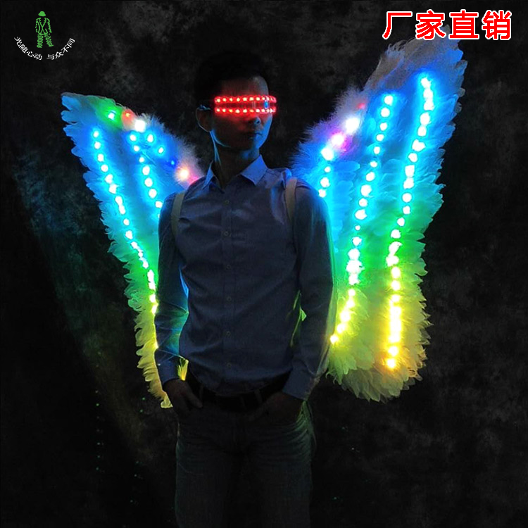 Led Shining Wings Angel Wings Stage Walk Show Nightclub Bar Out Wine Show Props Wedding Festivities Cos
