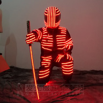 LED luminous clothing Red combat uniforms stage performance clothing shop bar props laser gloves luminous glasses