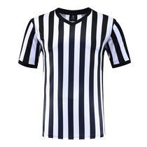 Football bare board referee uniform tops basketball referee equipment black and white striped referee uniforms for men with printable numbers