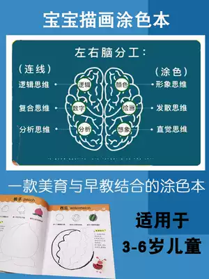 Children's Painting Book coloring book 3-4-5-year-old baby introductory painting copy picture book kindergarten drawing stick figure