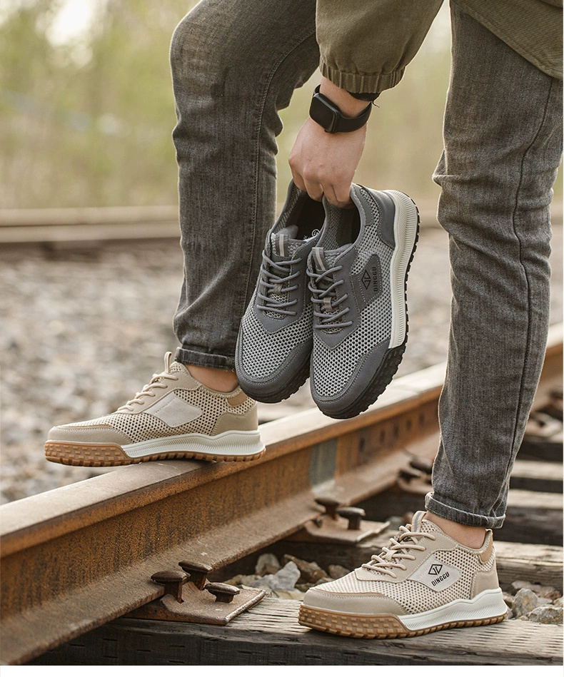 Labor protection shoes for men, men's anti-smash and puncture-proof steel toe steel plate work site safety old insurance men's shoes, deodorant and lightweight