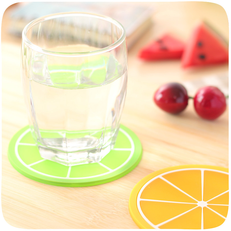 Coaster Heat insulation mat Table mat Silicone cup mat Creative cartoon cute household round anti-scalding non-slip tea cup mat